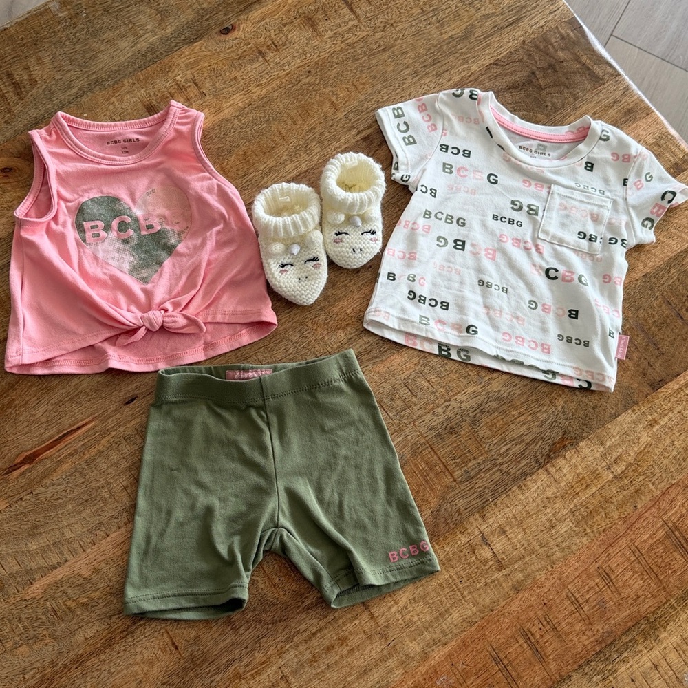 BCBG Olive Green/Pink Set